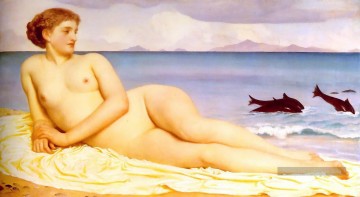  Leighton Peintre - Actaea la nymphe du rivage 1868 académisme Frederic Leighton